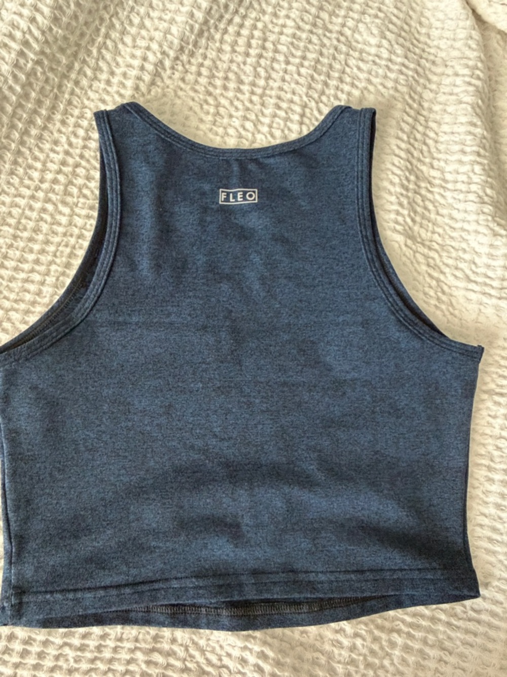Fleo Navy High-Neck Crop Tank - Picture 3 of 3